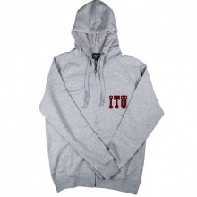 İTÜ Sweatshirt Fermuarlı Nakışlı Gri